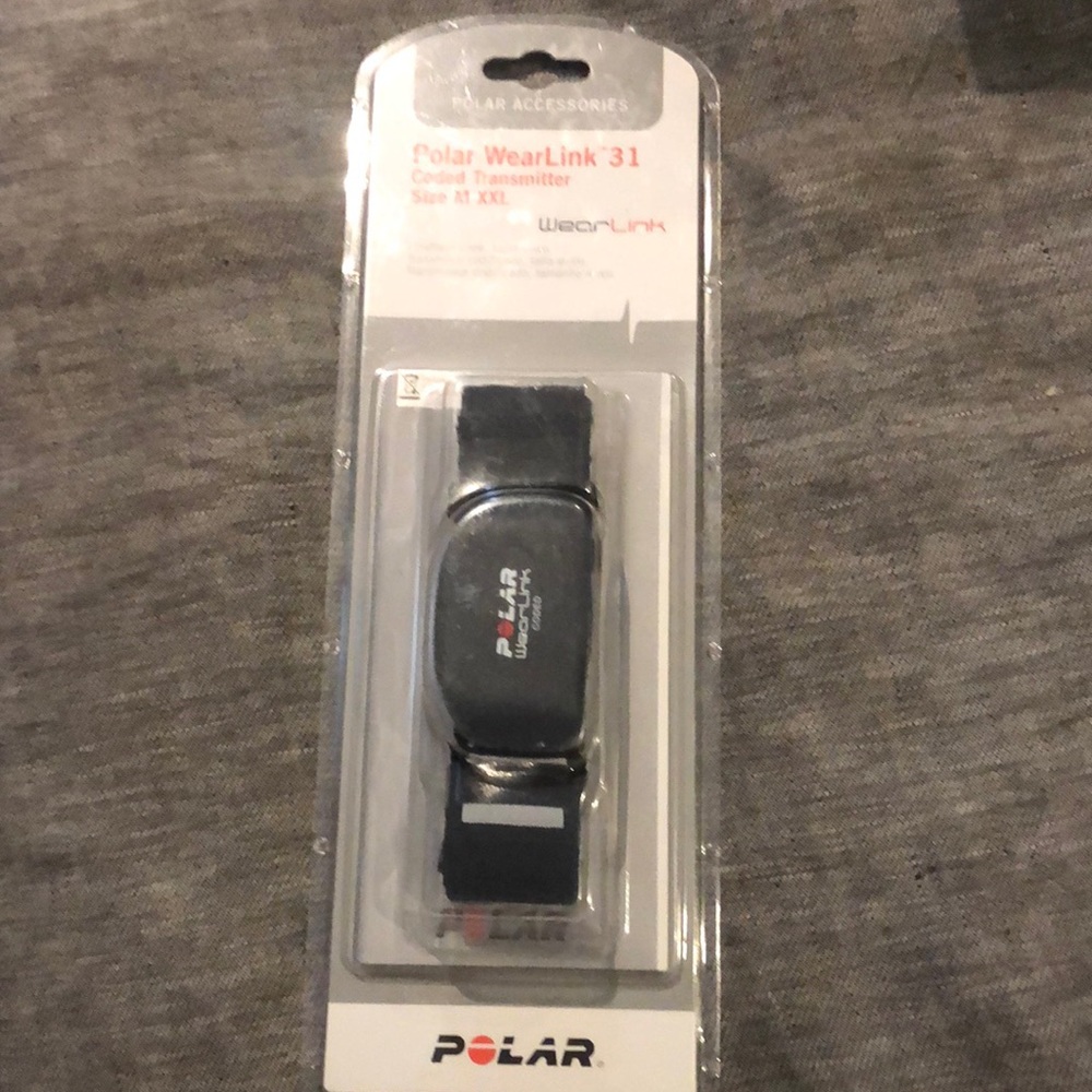 Brand new and sealed Polar Wearlink 31 Coded Transmitter and Belt Set sz m-xxl